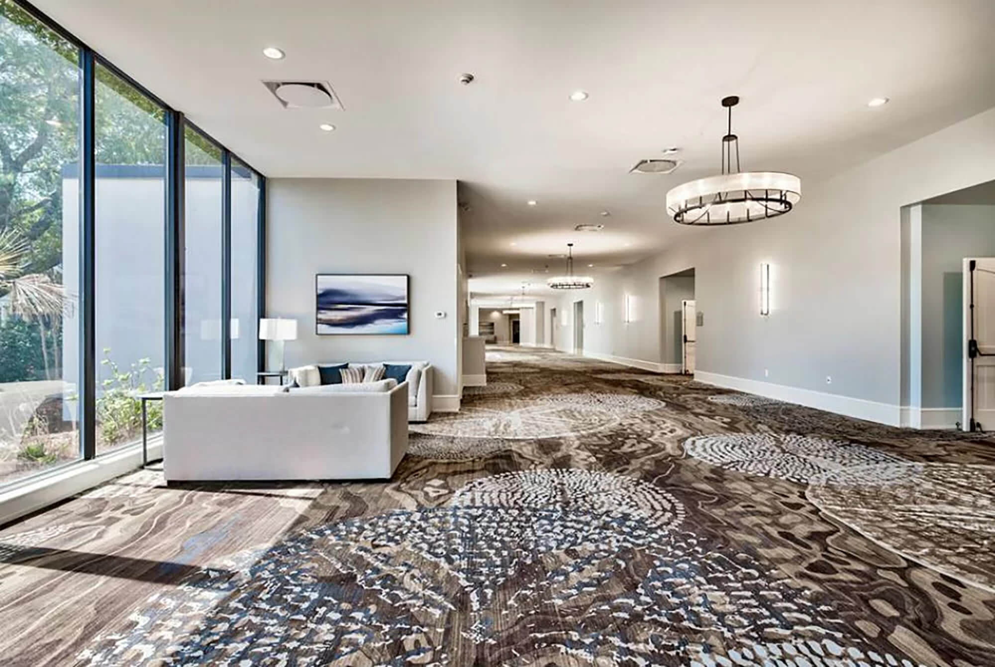 A lobby area at the Linkside Conference Centre