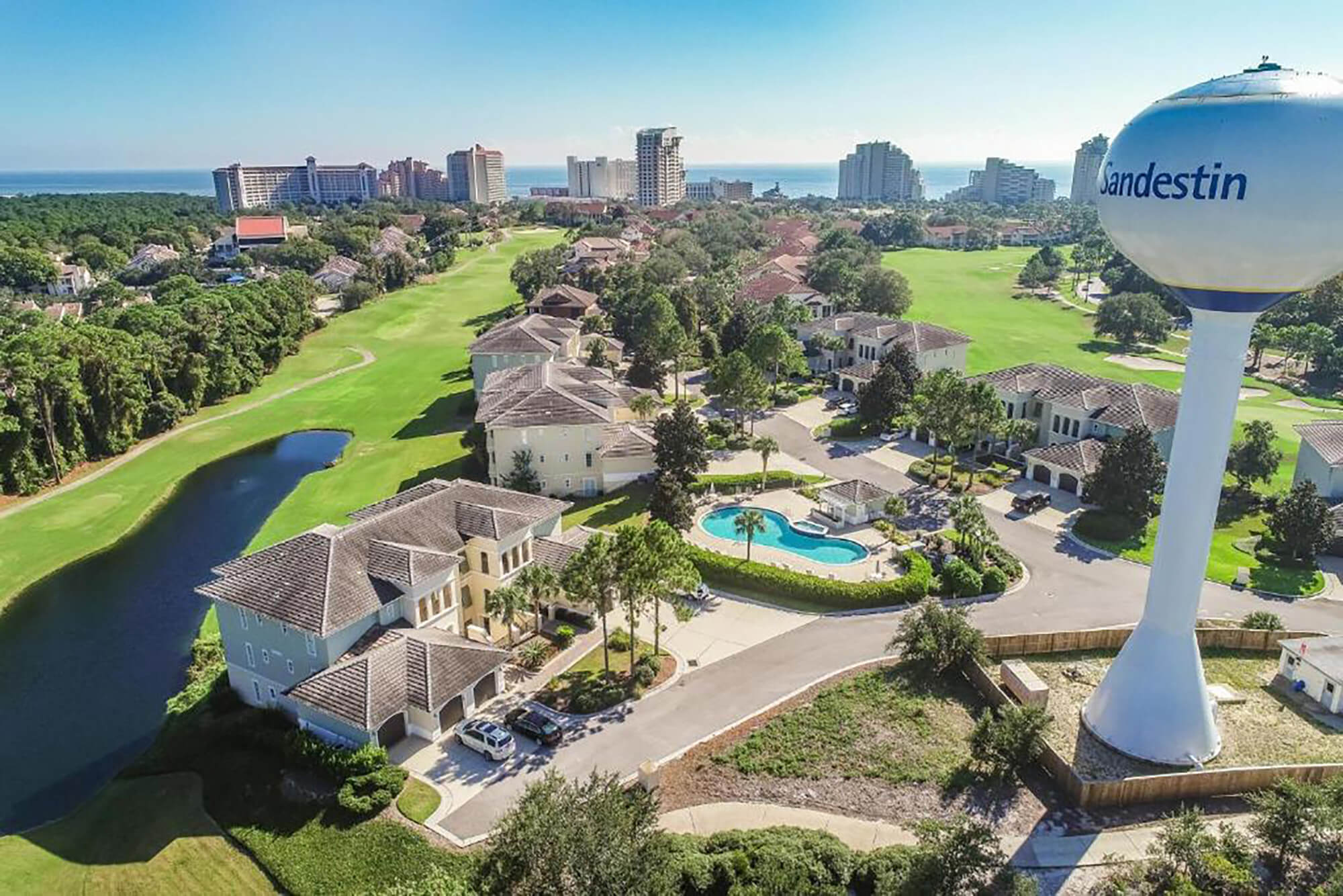 Aerial view of the Pine Ridge development