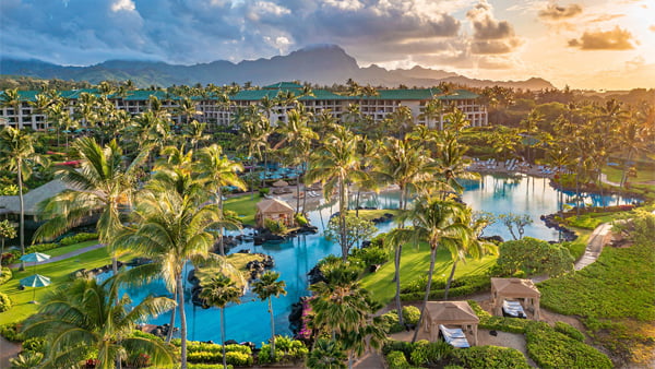 The view on the resort